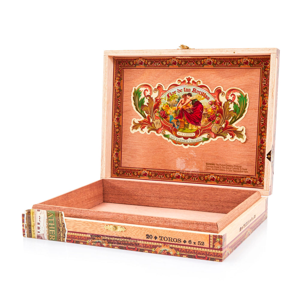 Wood 'Flor de las Antillas' Cigar Box (A+D)