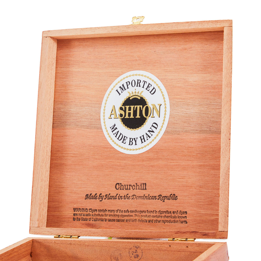 Wood 'Ashton' Churchill Cigar Box (A+D)