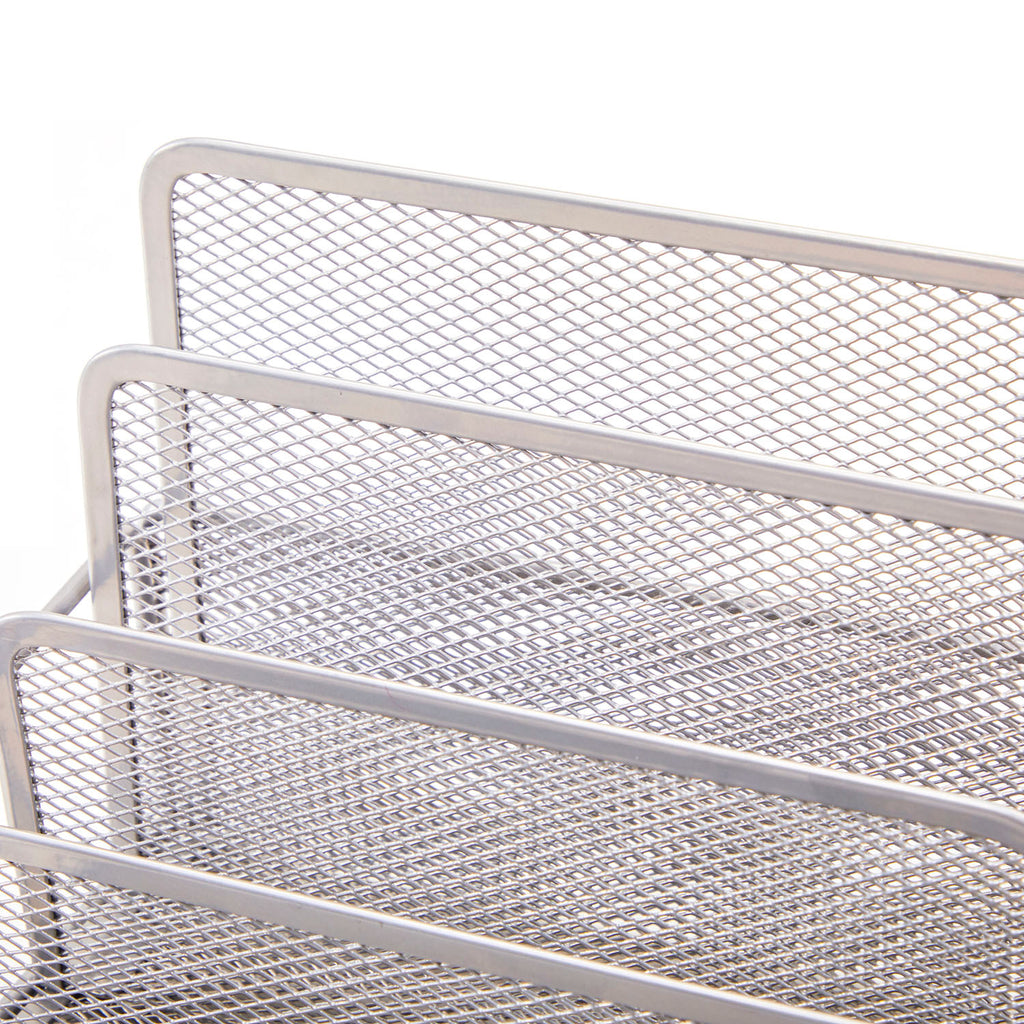 Silver Metal Mesh Desk Organizer (A+D)