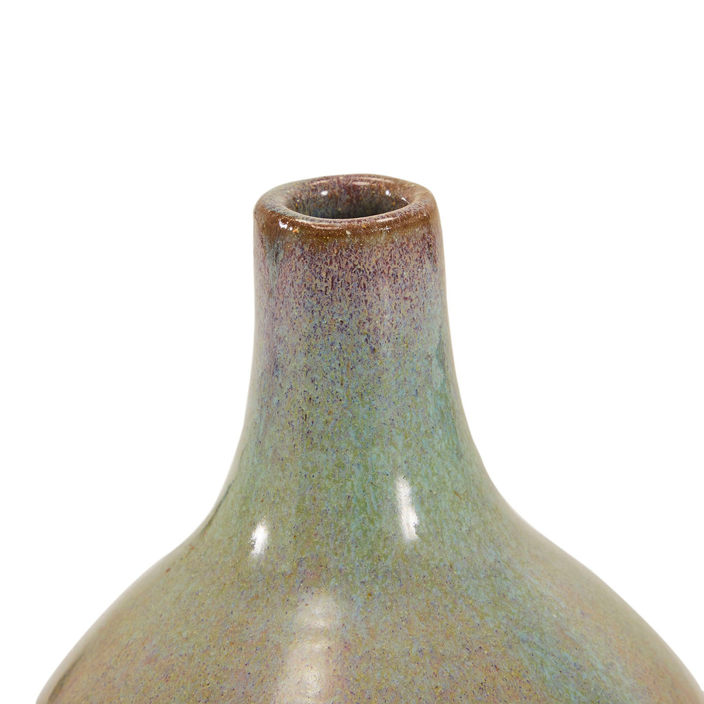 Green & Pink Abstract Ceramic Vase (A+D)