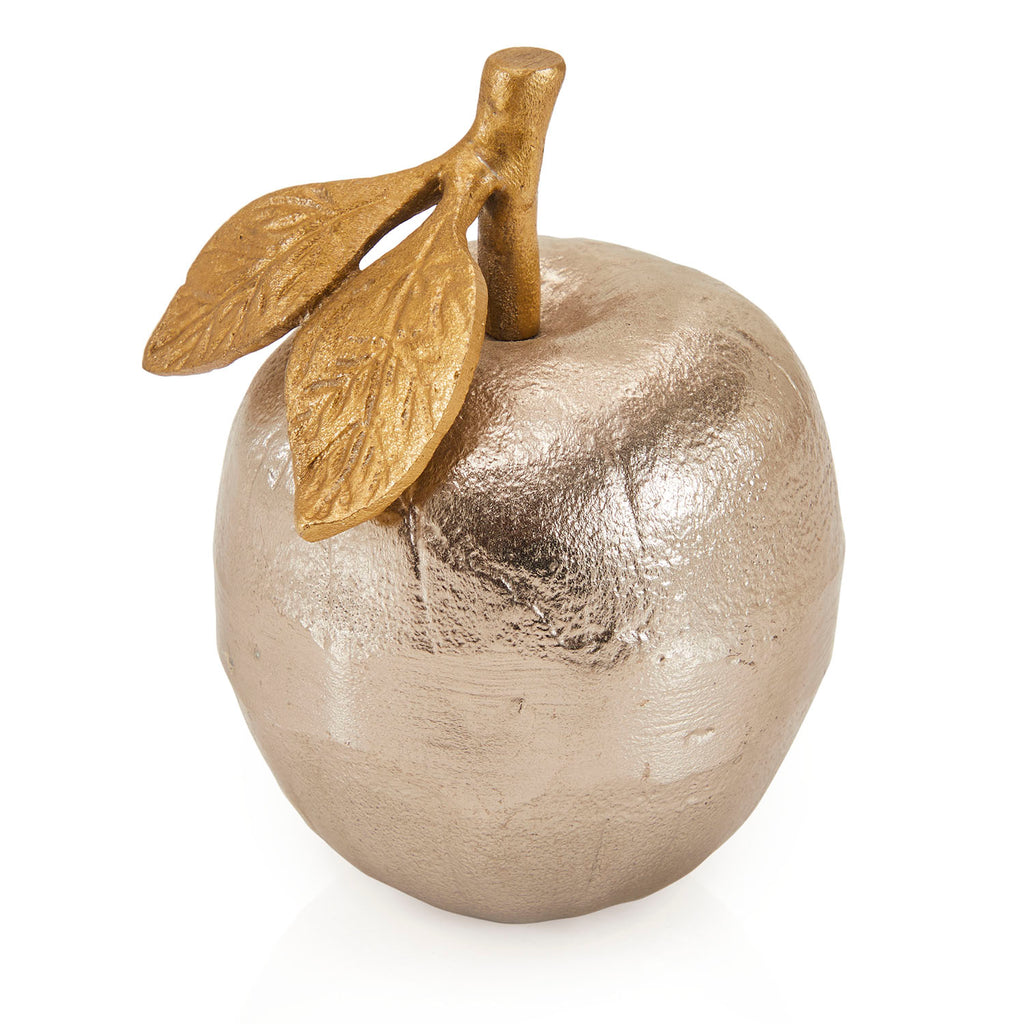 Silver & Gold Metal Apple (A+D)