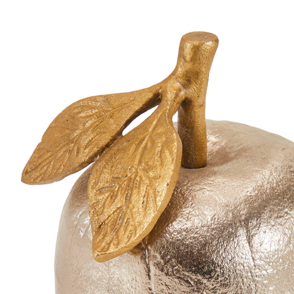 Silver & Gold Metal Apple (A+D)