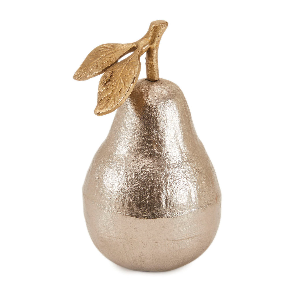 Silver & Gold Metal Pear (A+D)