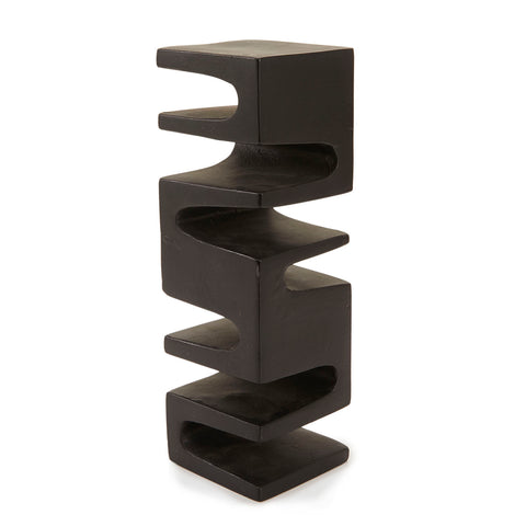 Black Abstract Metal Sculpture (A+D)