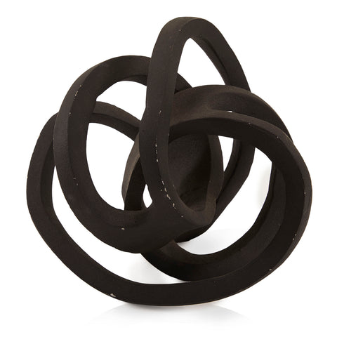 Large Black Metal Scribble Sculpture (A+D)