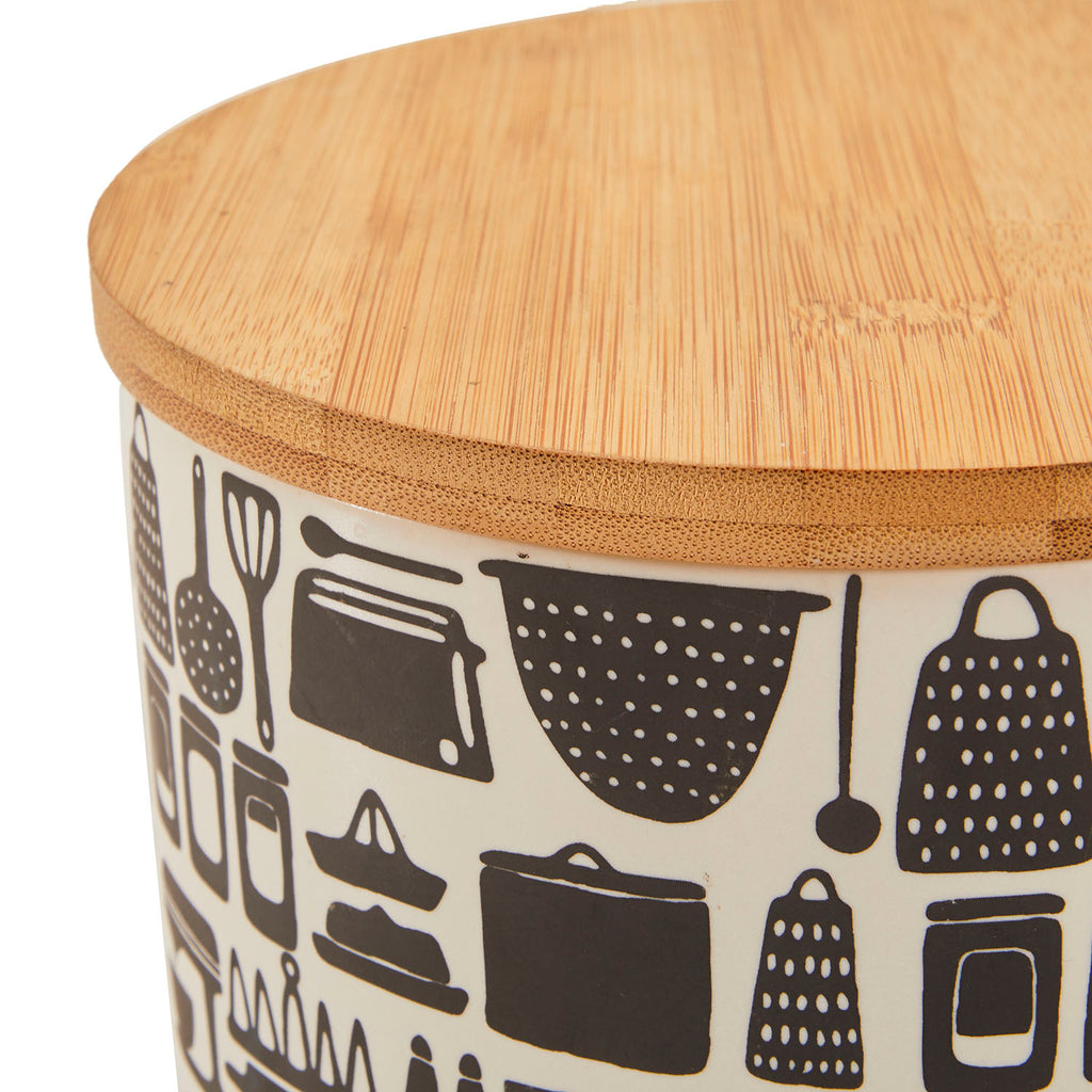 White Ceramic Kitchenware Jar (A+D)