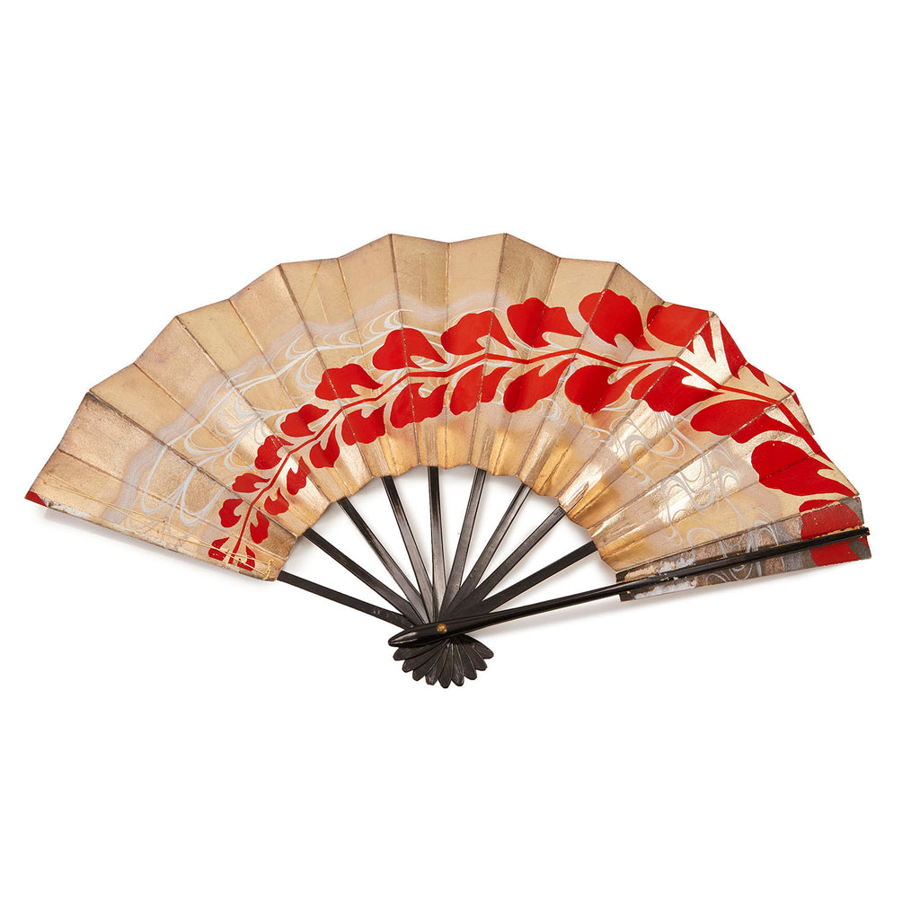 Gold Folding Hand Fan (A+D)
