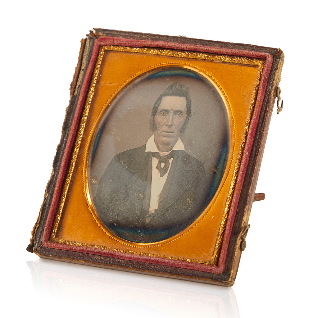 0045 (A+D) Gold Framed Photo of Older Gentleman
