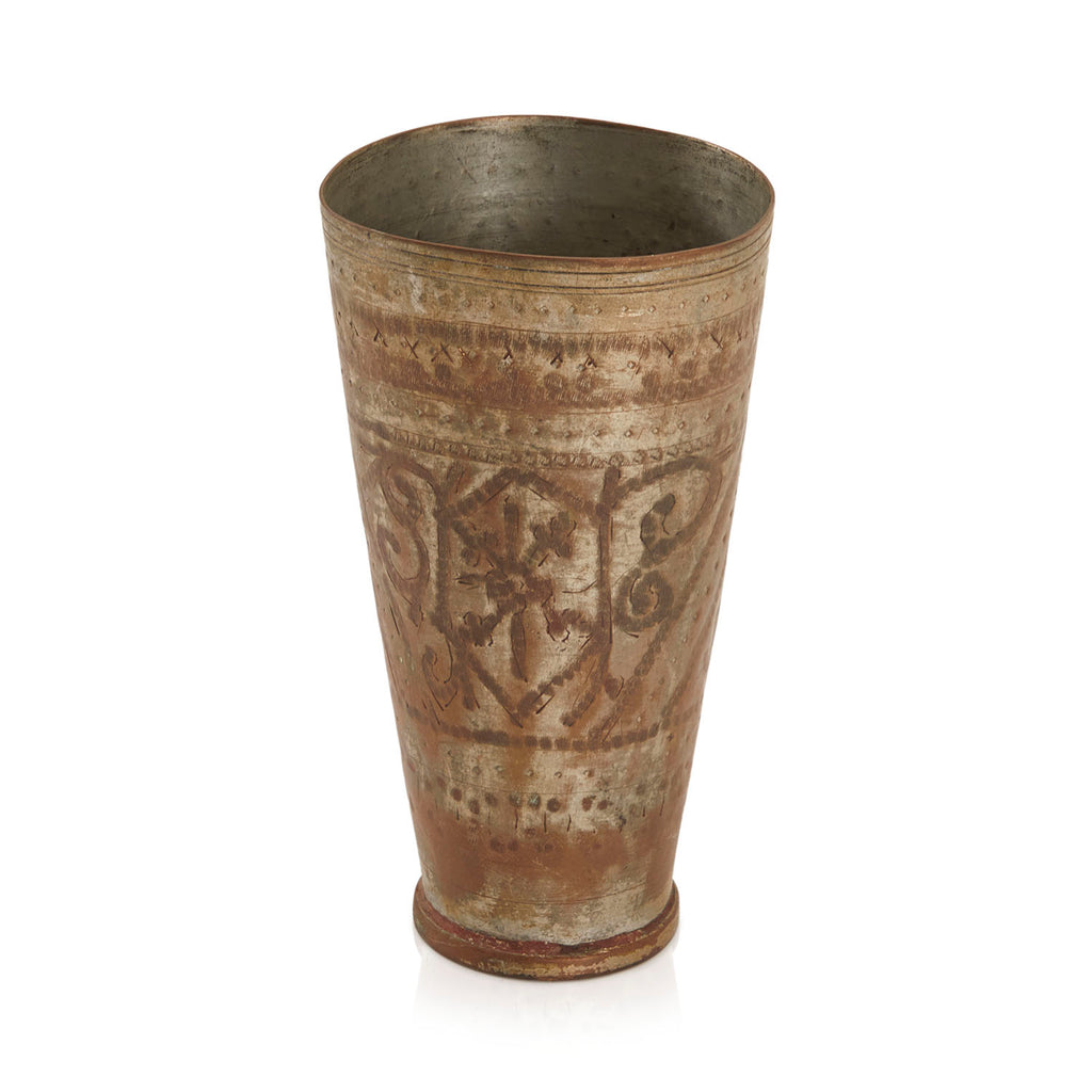 Brown Rustic Metal Vase (A+D)