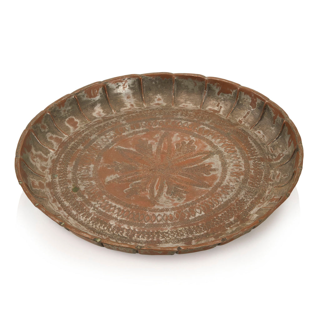 Metal Rustic Circular Tray (A+D)
