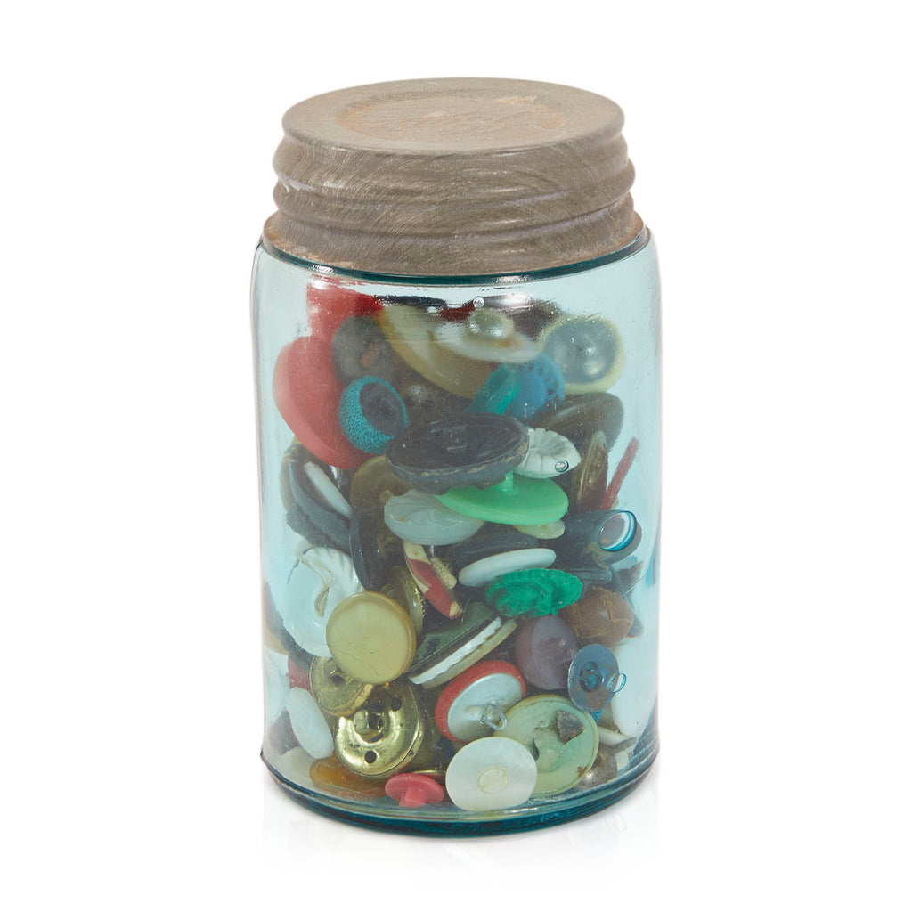 Blue Jar of Buttons (A+D)