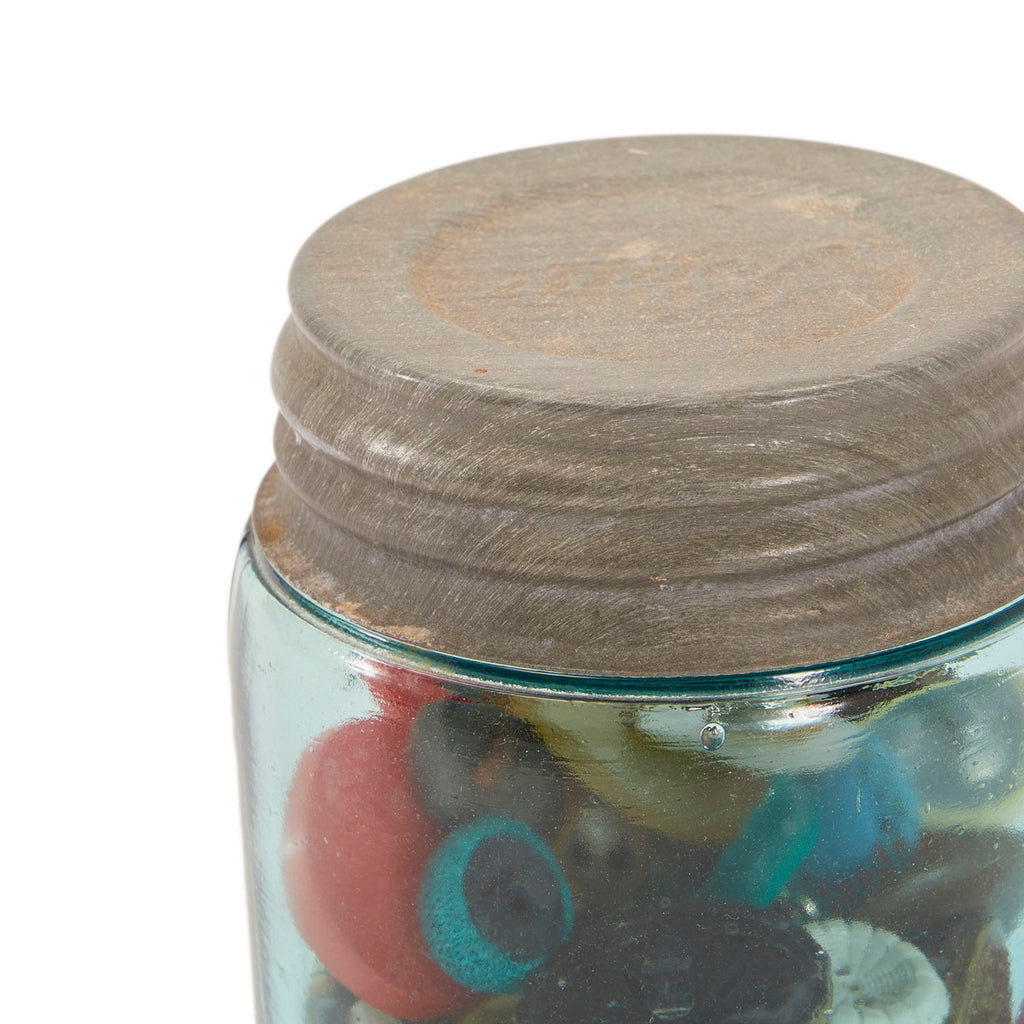 Blue Jar of Buttons (A+D)