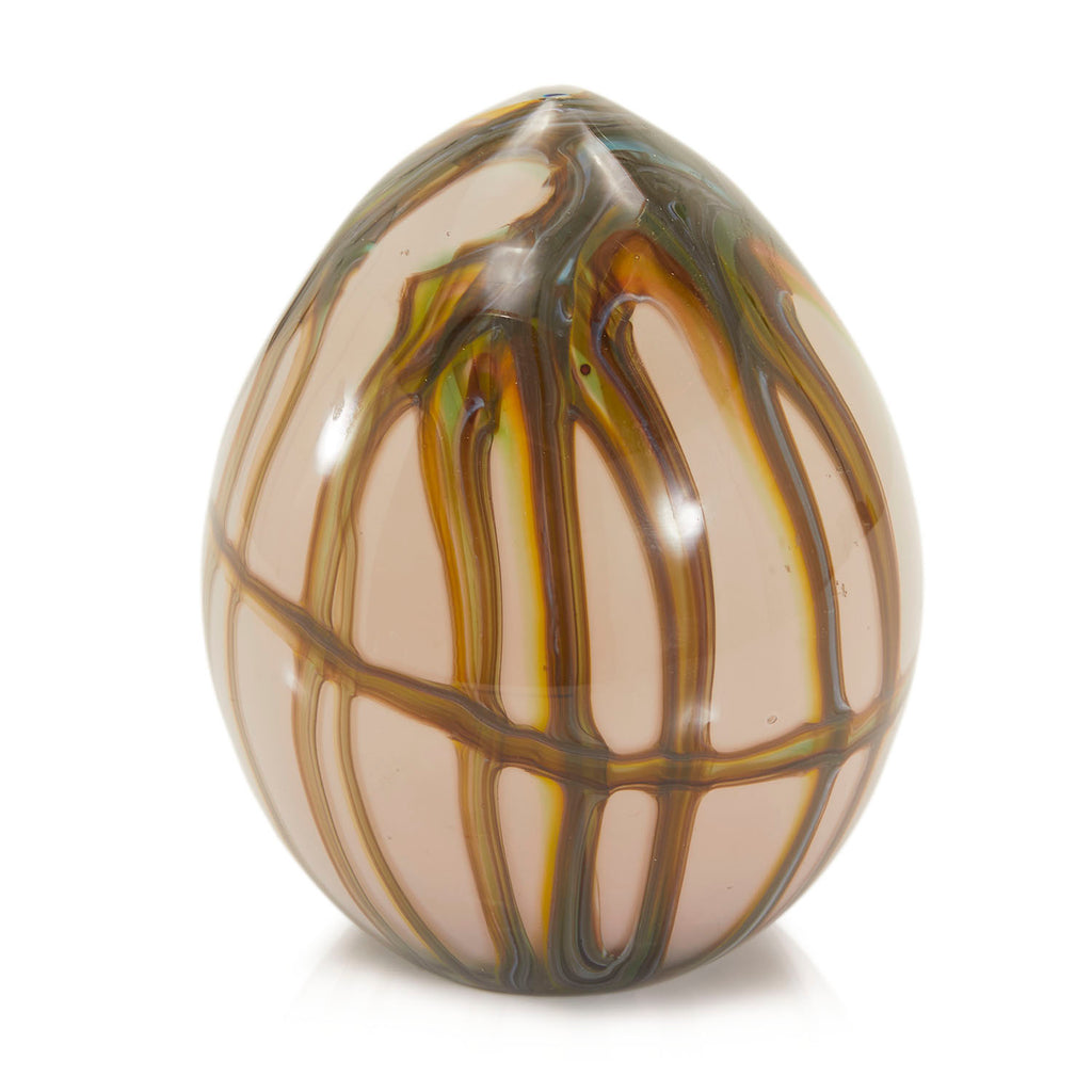 Tan Drip Glass Paperweight (A+D)