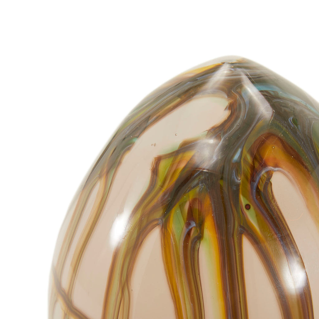 Tan Drip Glass Paperweight (A+D)