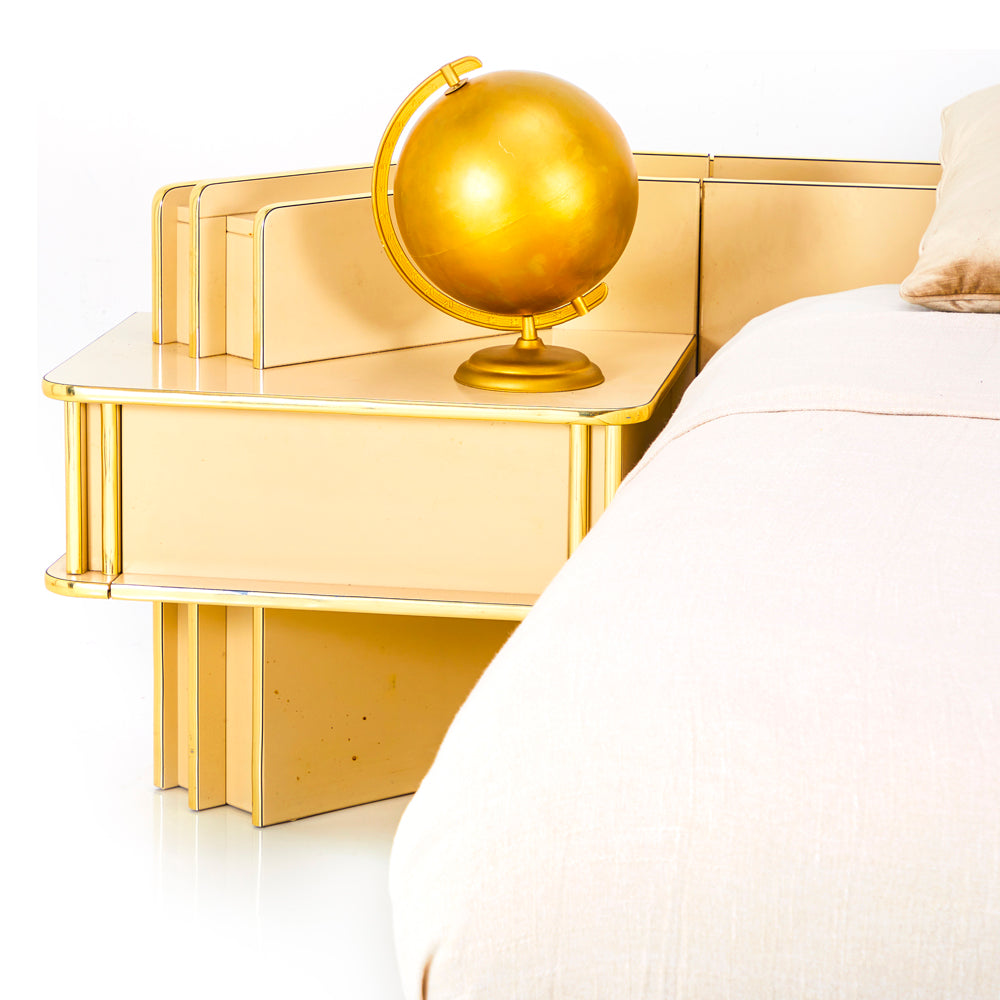 Gold & Cream Regency Queen Bed with Matching Nightstands