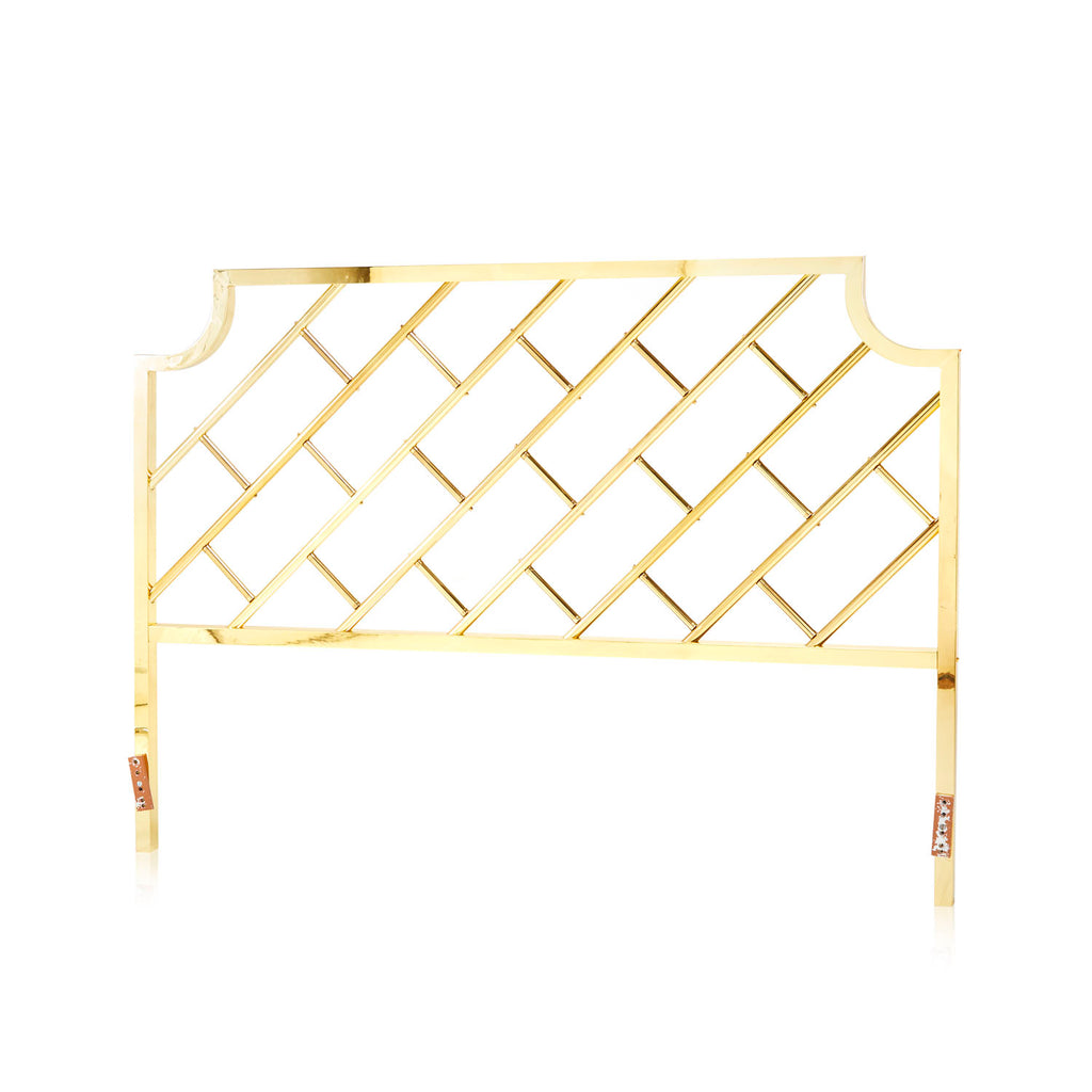Gold Metal Open Pattern Headboard
