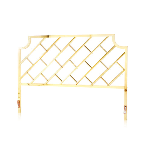 Gold Metal Open Pattern Headboard