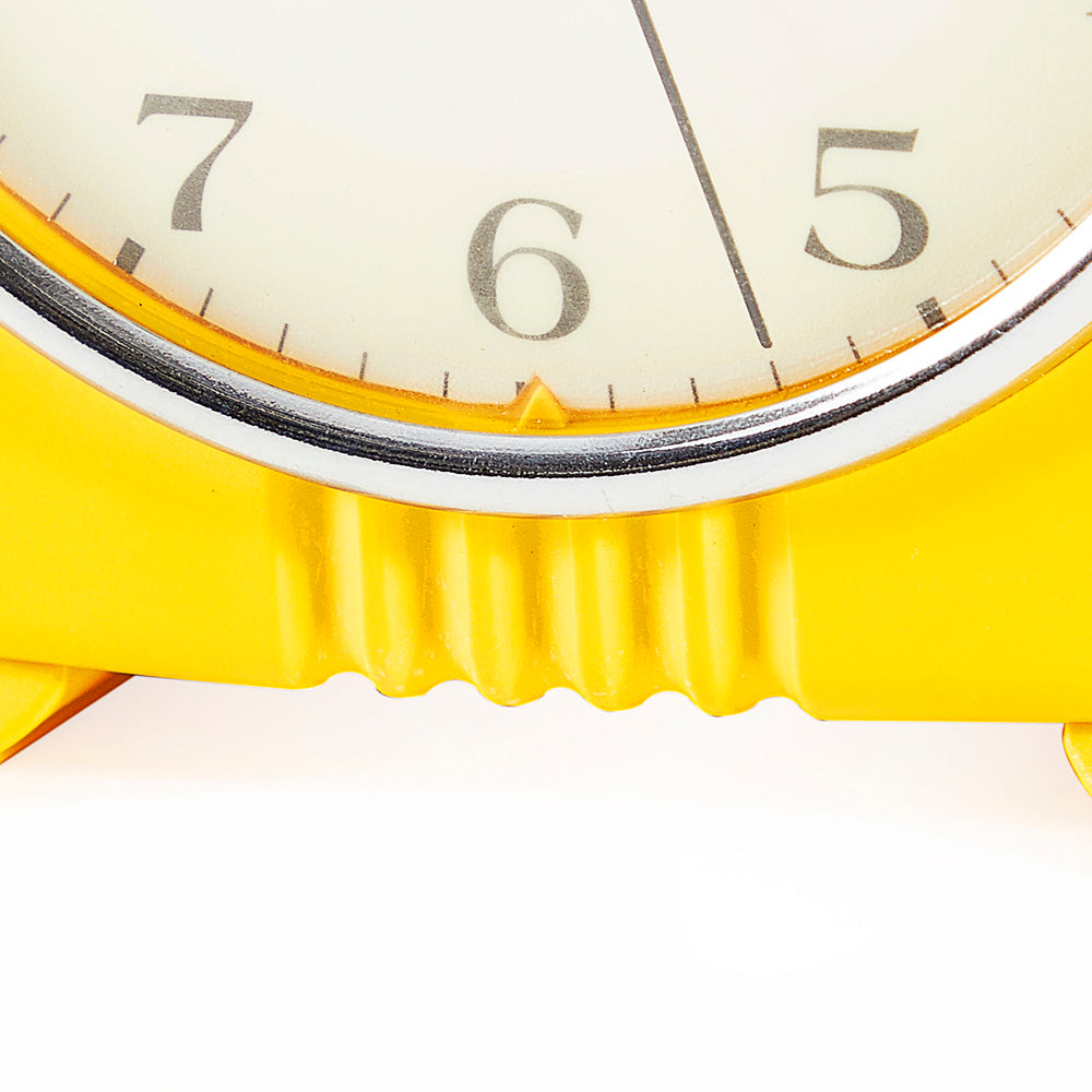 Round Yellow Vintage Tabletop Clock