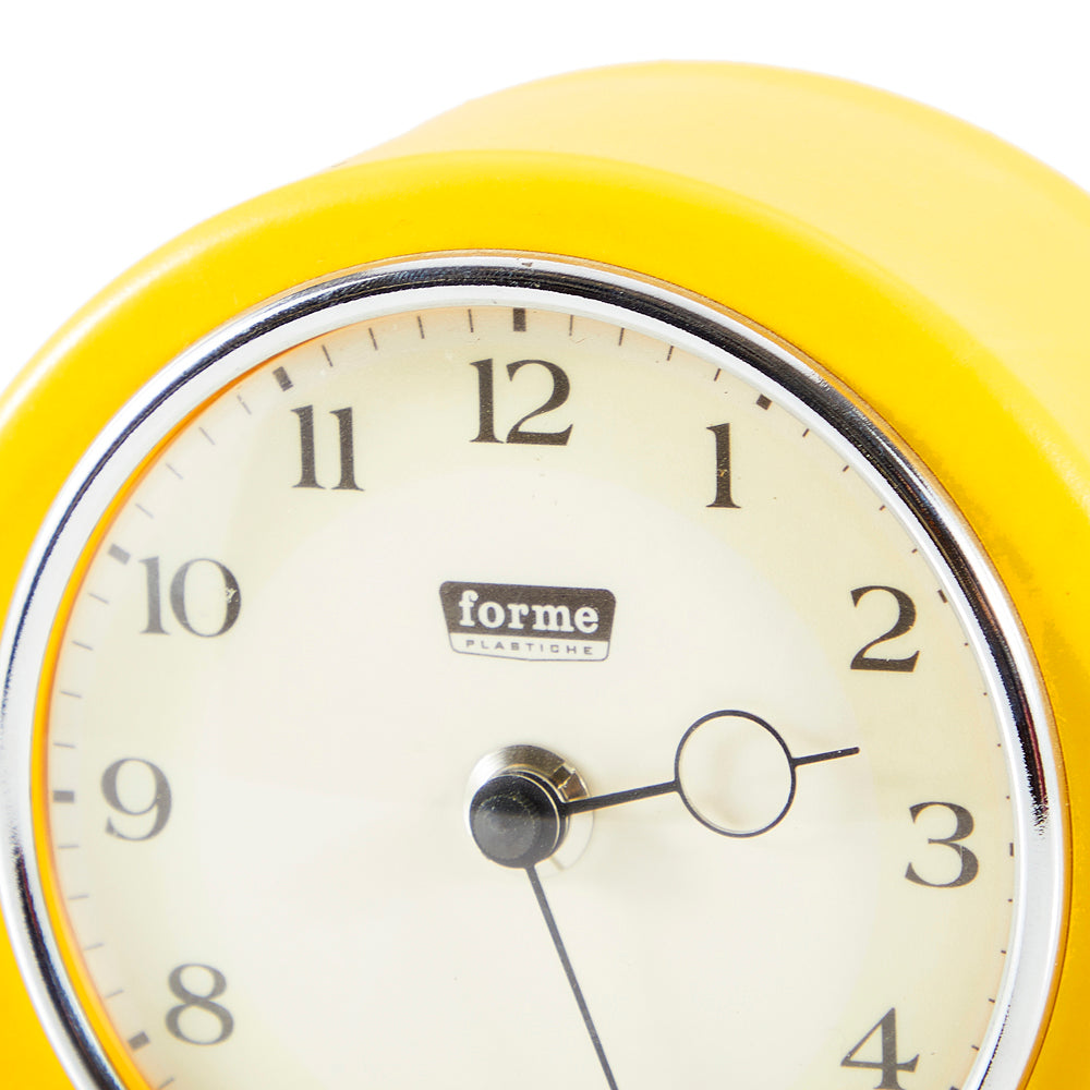 Round Yellow Vintage Tabletop Clock