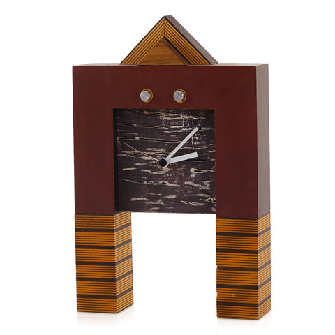Modern Brown Wood Table Clock