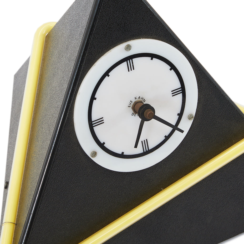 Black Neon Pyramid Clock