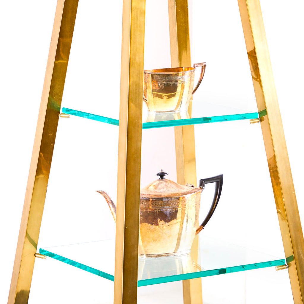 Obelisk Gold and Black Single Shelf