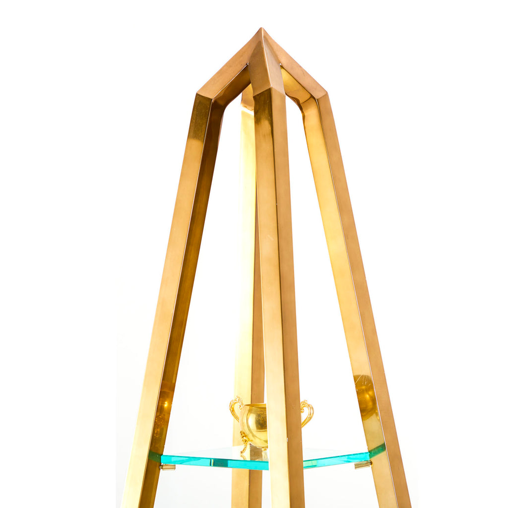 Obelisk Gold and Black Single Shelf