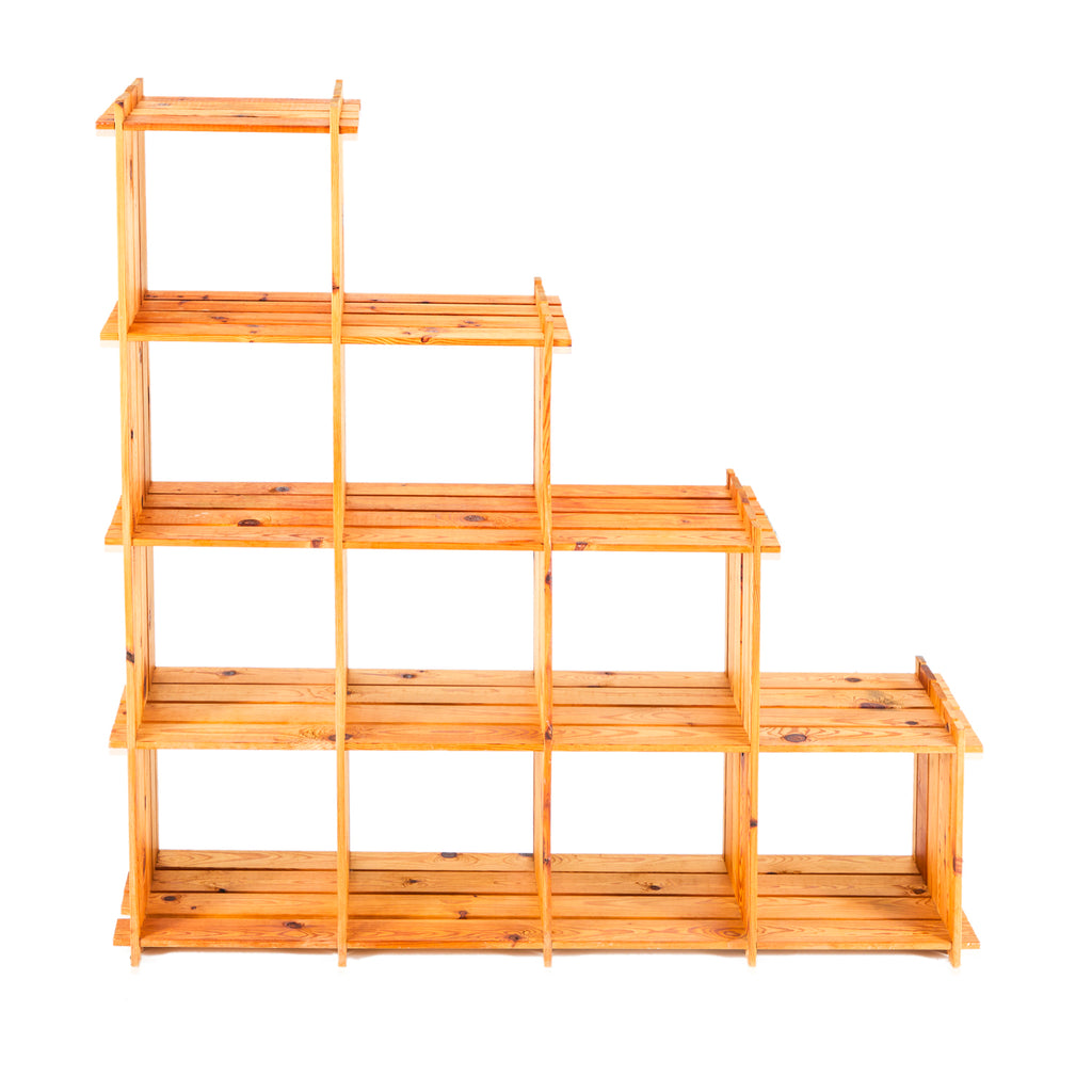 Wood Stacked Shelving Unit