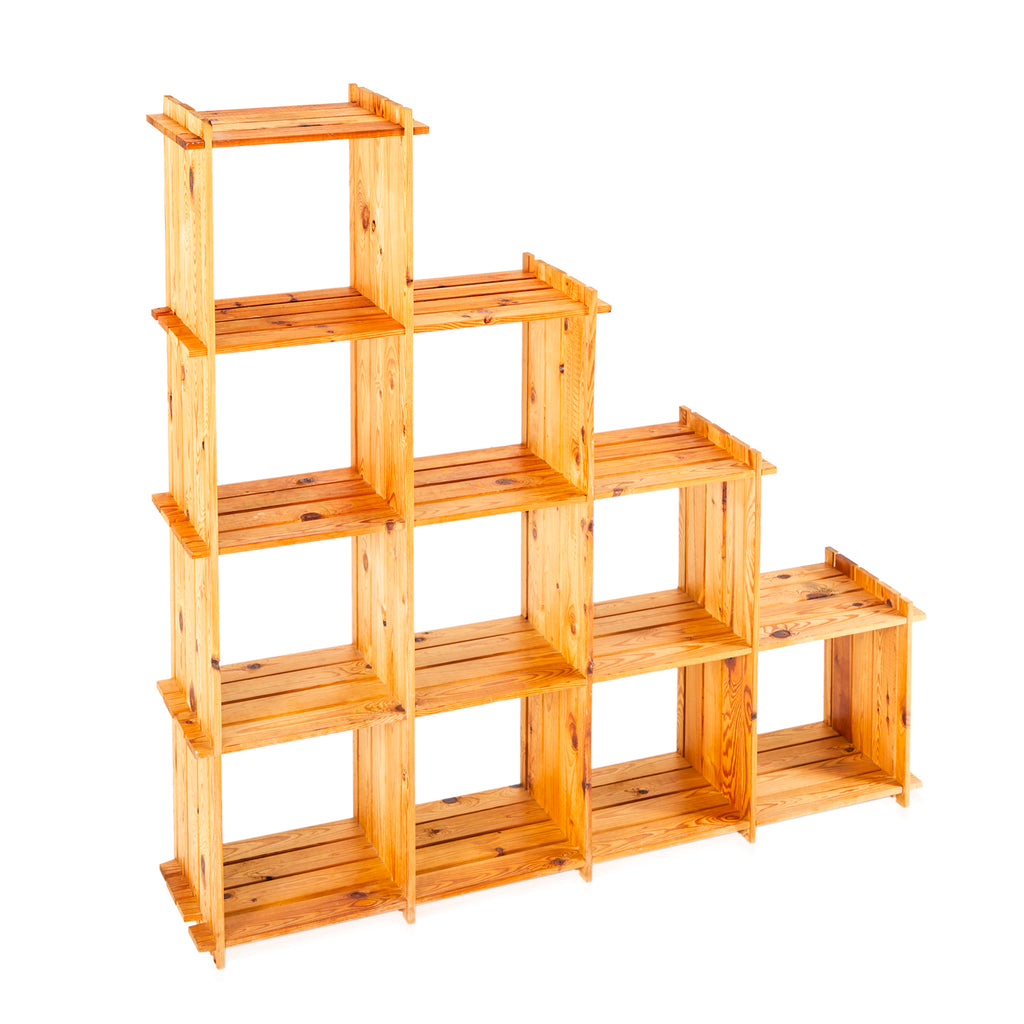 Wood Stacked Shelving Unit