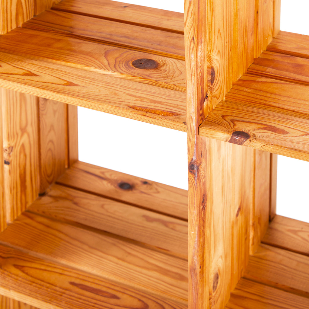 Wood Stacked Shelving Unit