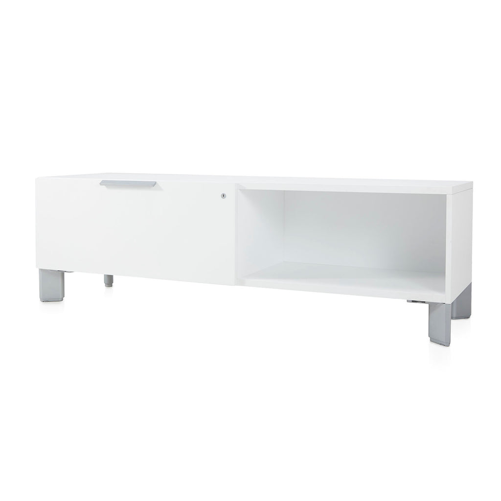 Contemporary White Media Console
