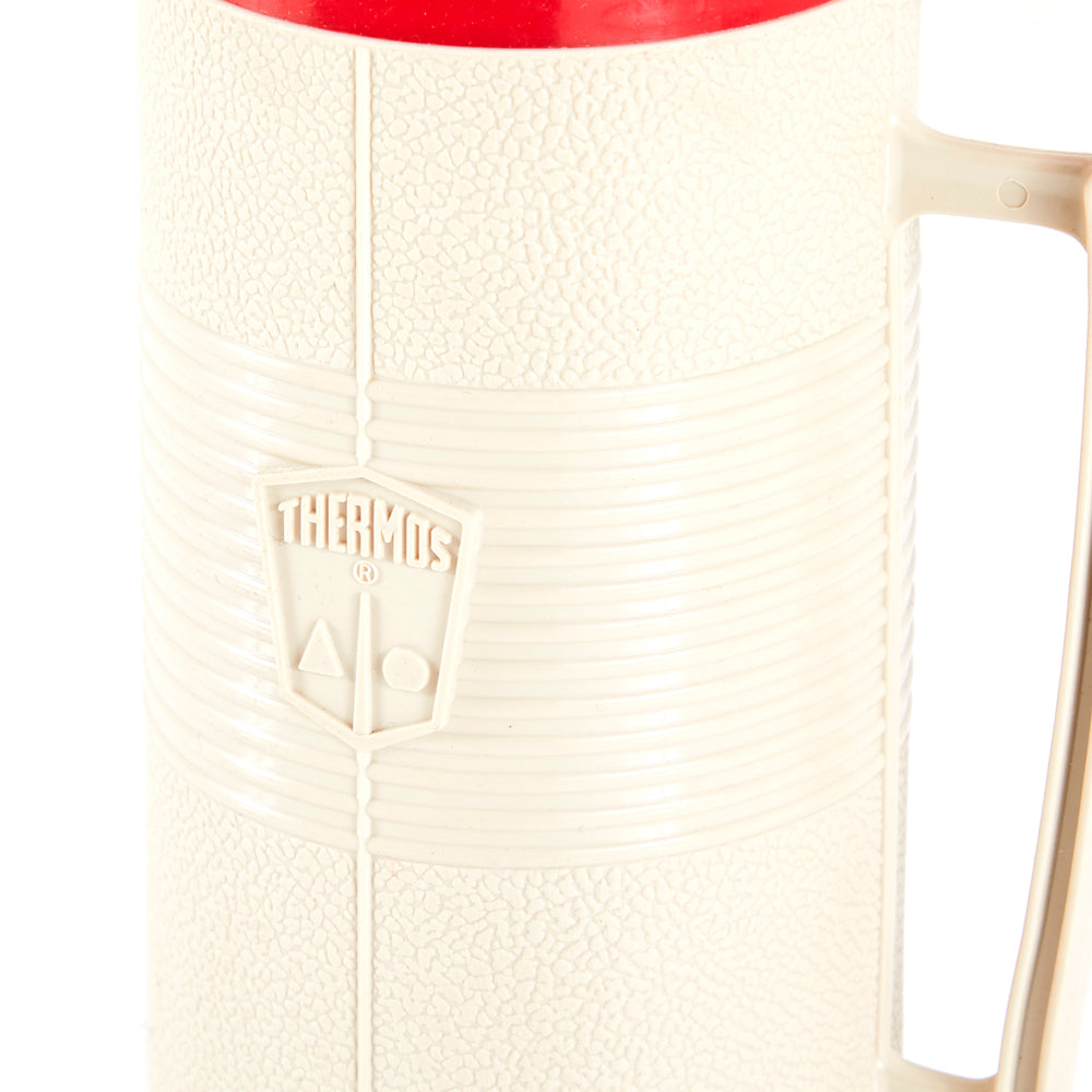 Red and White Vintage Thermos