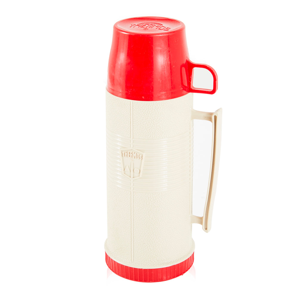 Red and White Vintage Thermos
