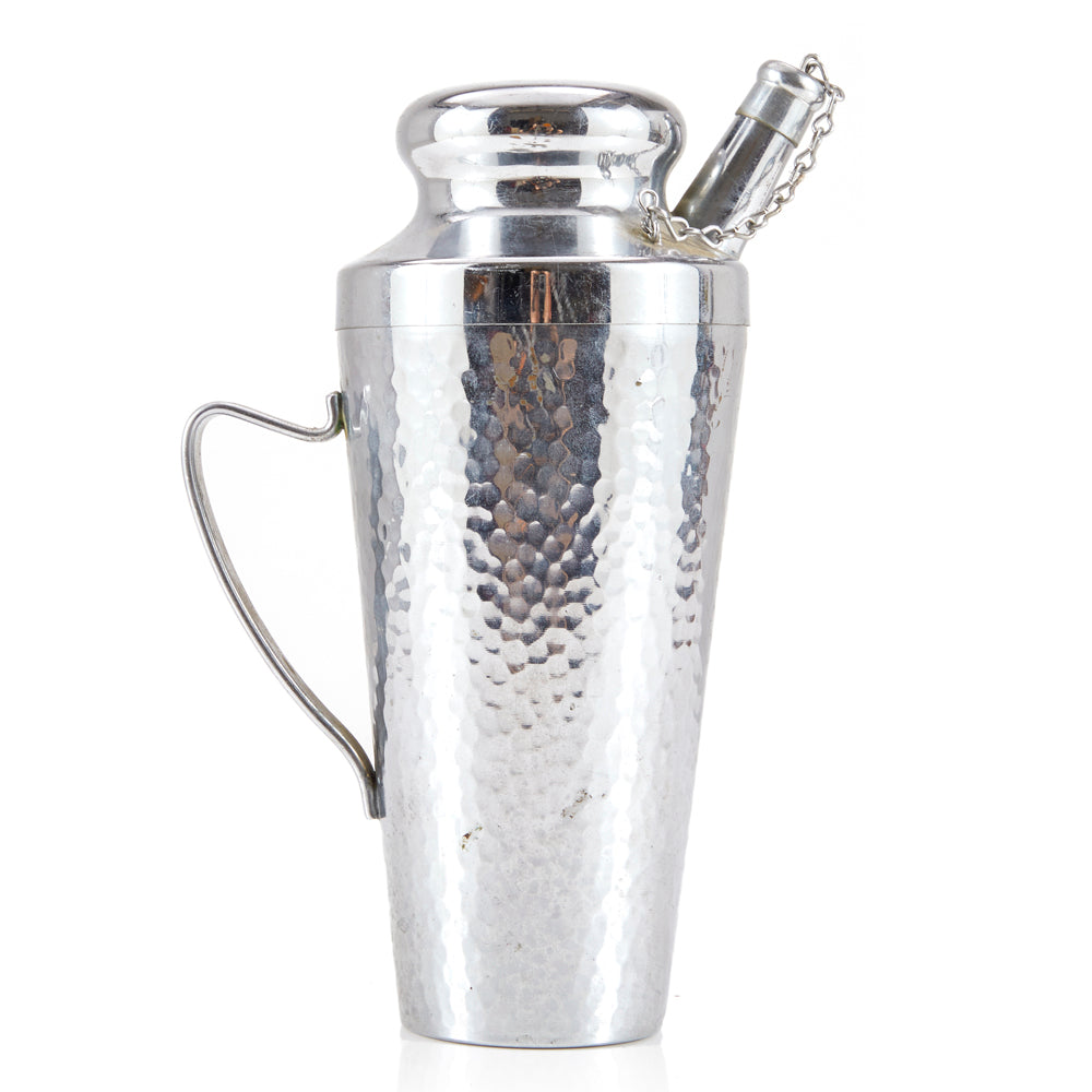 Chrome Dimpled Cocktail Shaker