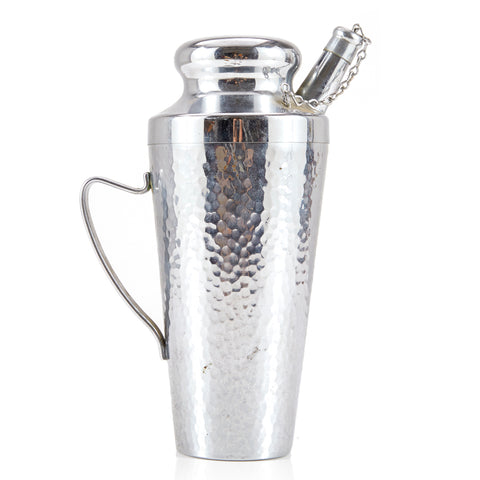 Chrome Dimpled Cocktail Shaker