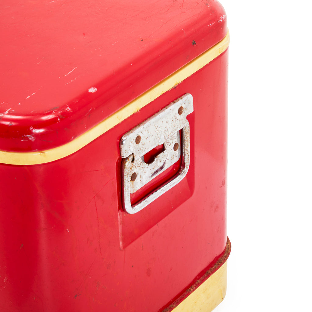 Vintage Red Thermos Cooler