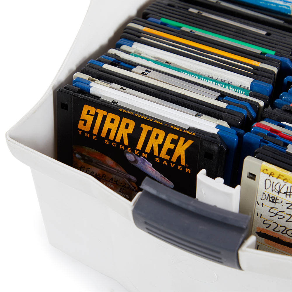 Transparent Lid Floppy Disc Storage Container