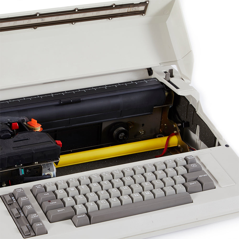 Grey and White Modern Typewriter