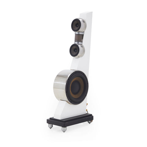 Standing White Retro Speaker