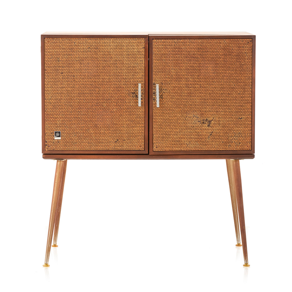 MCM Natural Wood Folding Stereophonic Cabinet