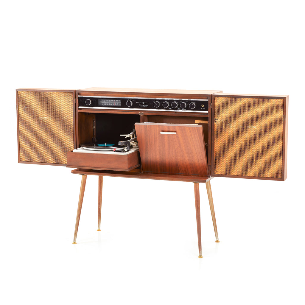 MCM Natural Wood Folding Stereophonic Cabinet