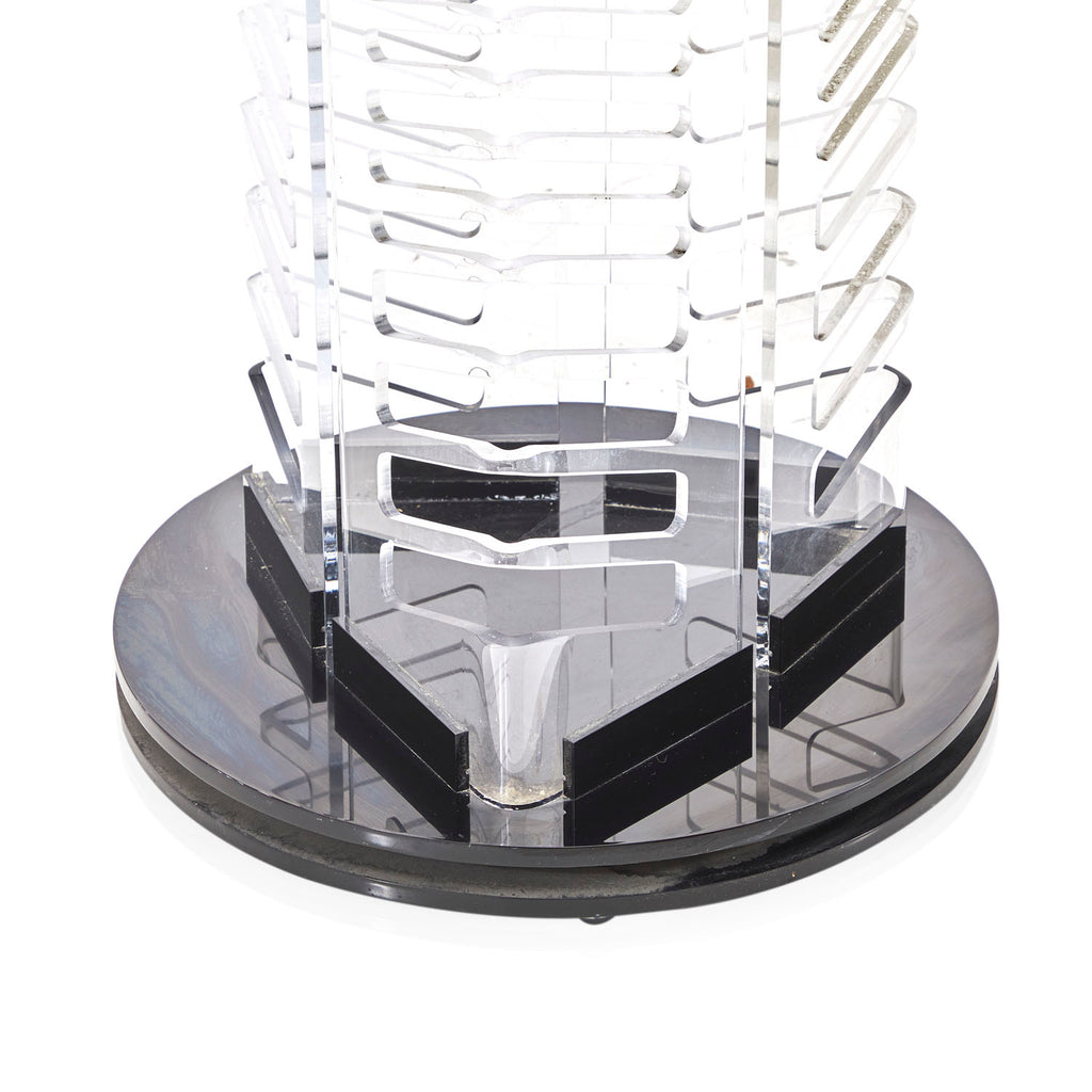 Lucite Spinning CD Storage Rack