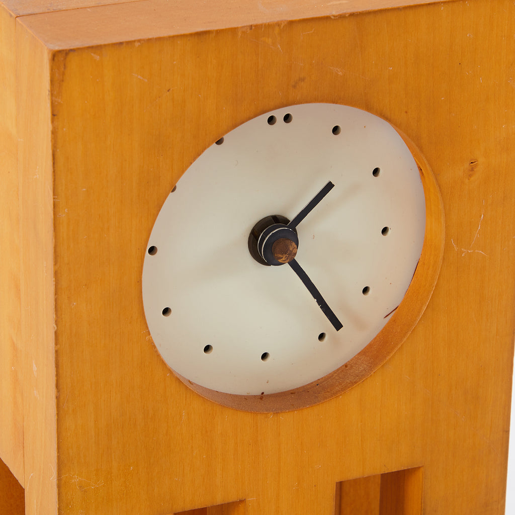 Light Wood Block Table Clock