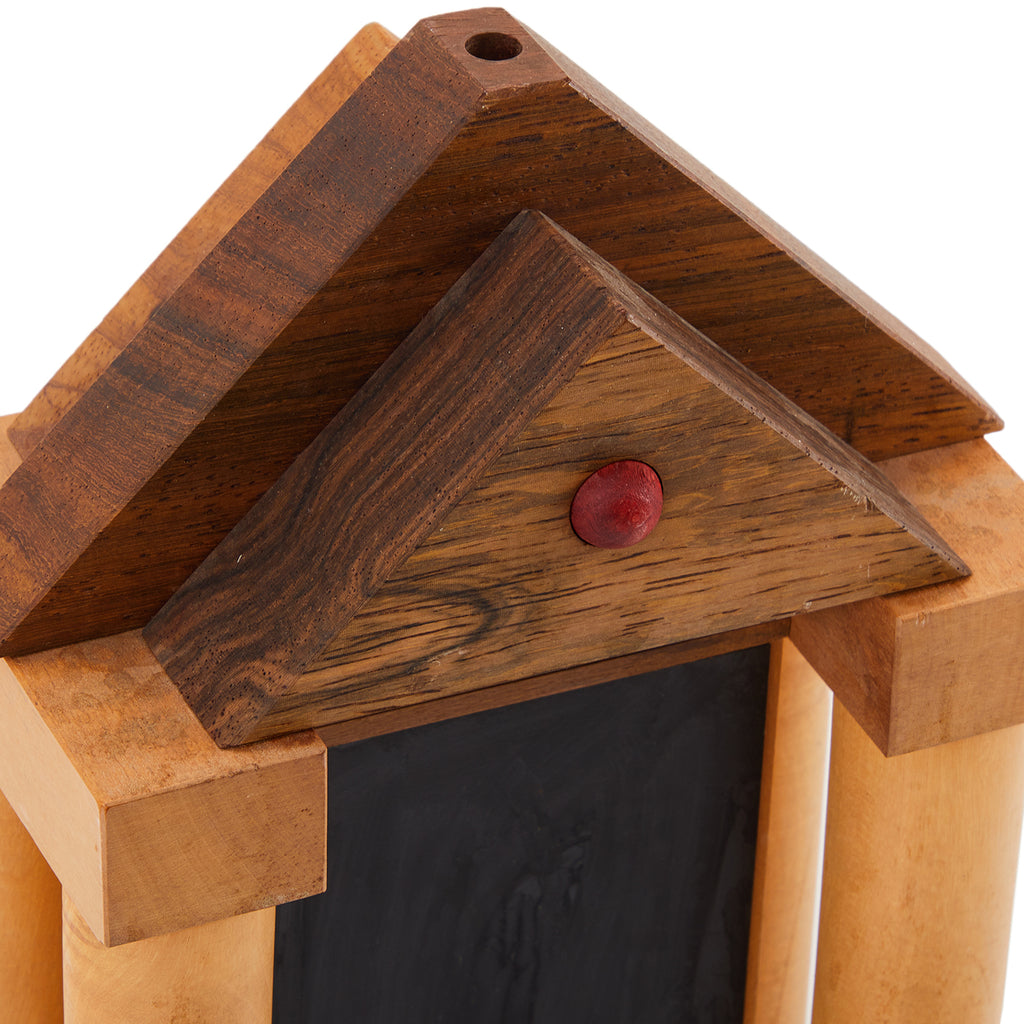 Wood Pillar Table Clock