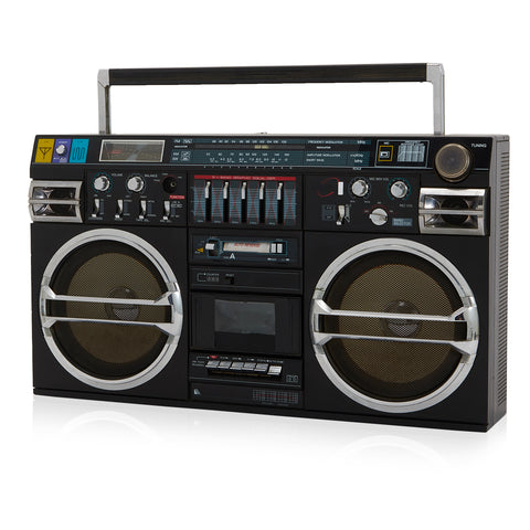 Large Black Retro Boombox