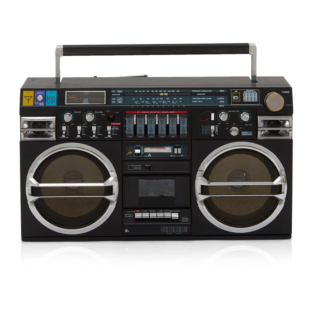 Large Black Retro Boombox