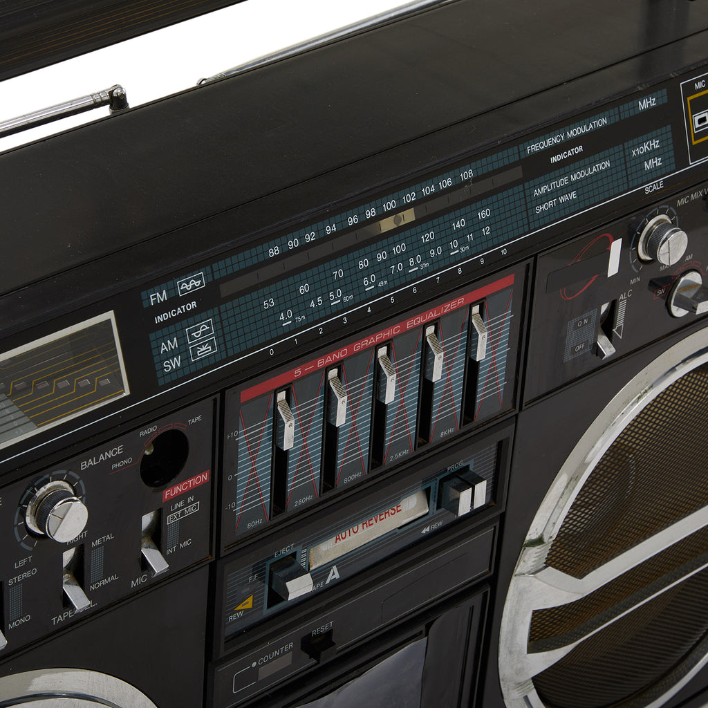 Large Black Retro Boombox