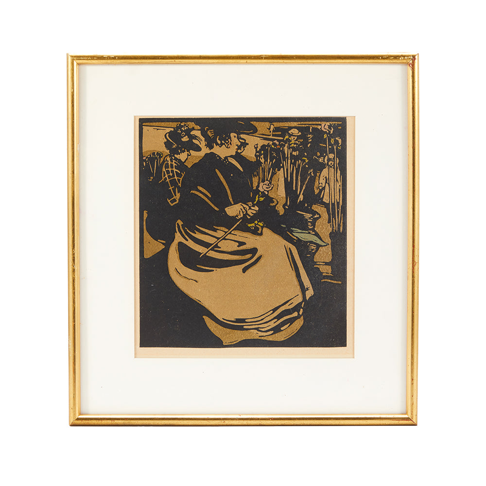 1168 (A+D) Gold Print NYC Woman