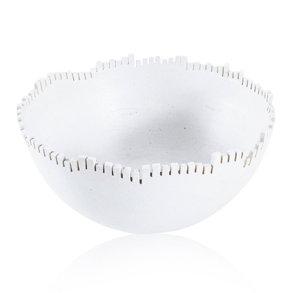 White Handmade Ceramic Decorative Bowl