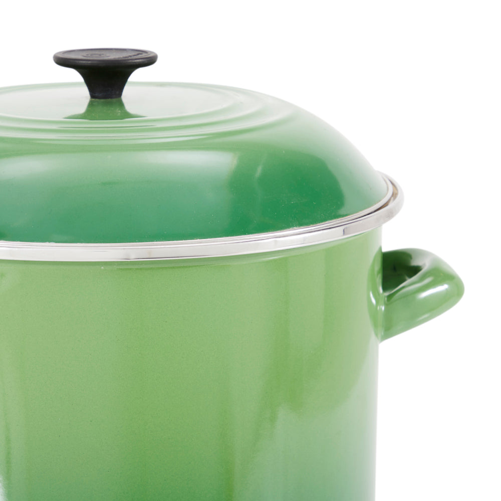 Green Enamel Stock Pot with Lid